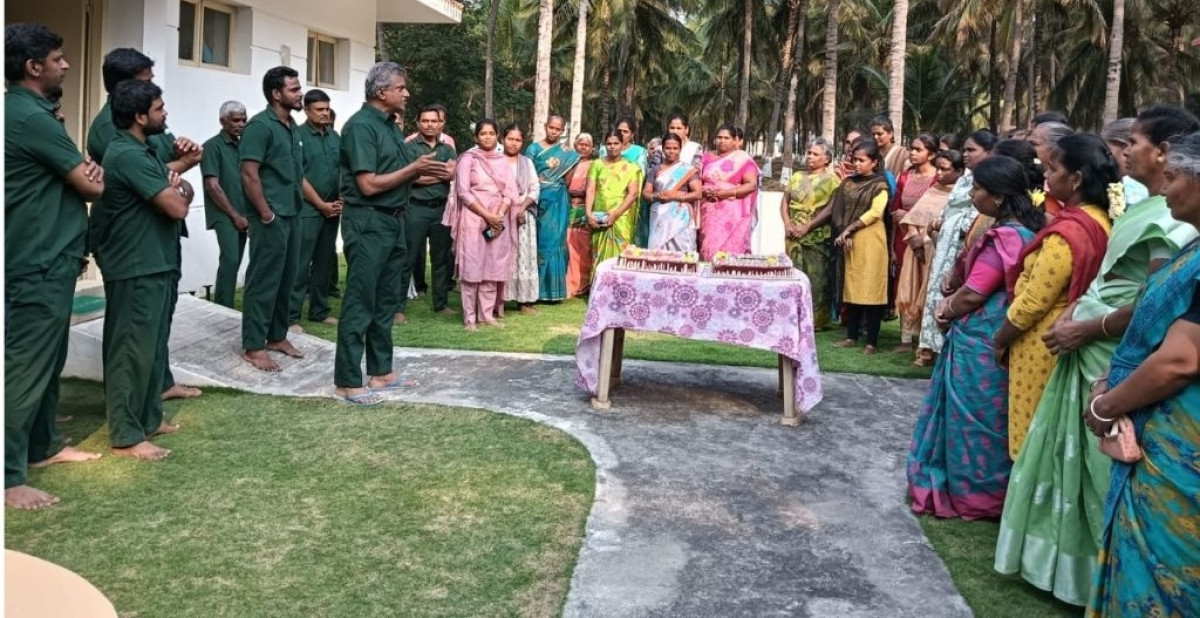 Dr. Ramakrishna, Business Manager, Aviagen India speaks to team on International Women's Day